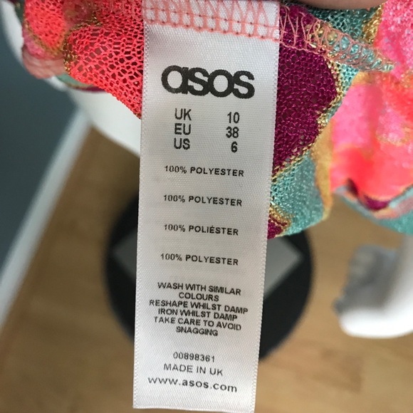 ASOS gorgeous neon tank coral, plum, aqua & yellow - Picture 6 of 6